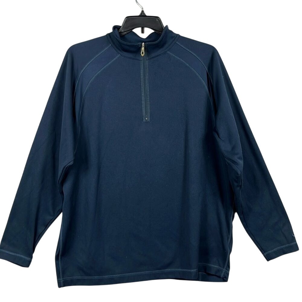 Nike Golf Long Sleeve 1/2 Zip Athletic Pull Over Navy Blue Mens Size XXL